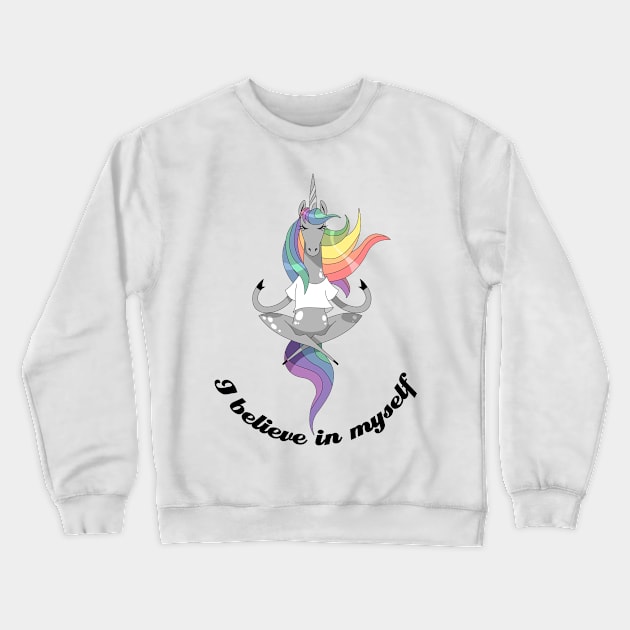 yoga unicorn Crewneck Sweatshirt by gh30rgh3